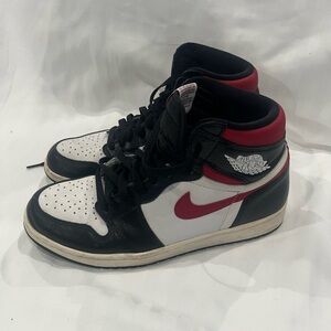 Nike Air Jordan High-Top Sneakers in Black, White, and Red